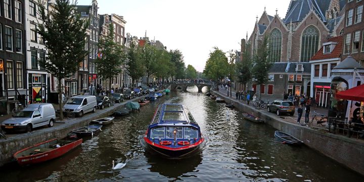 photo of canal, Amsterdam