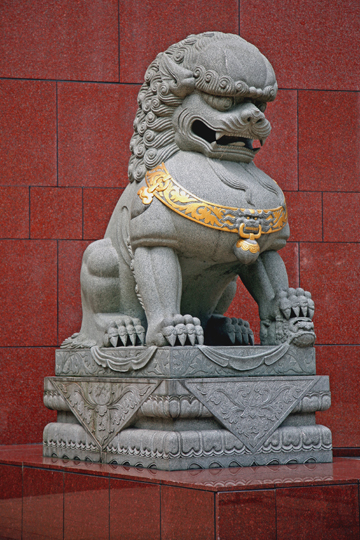 Travel Photography Asia - Statue of Chinese Lion, China