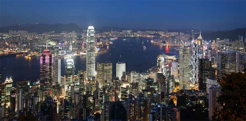 photo of Hong Kong skyline at night
